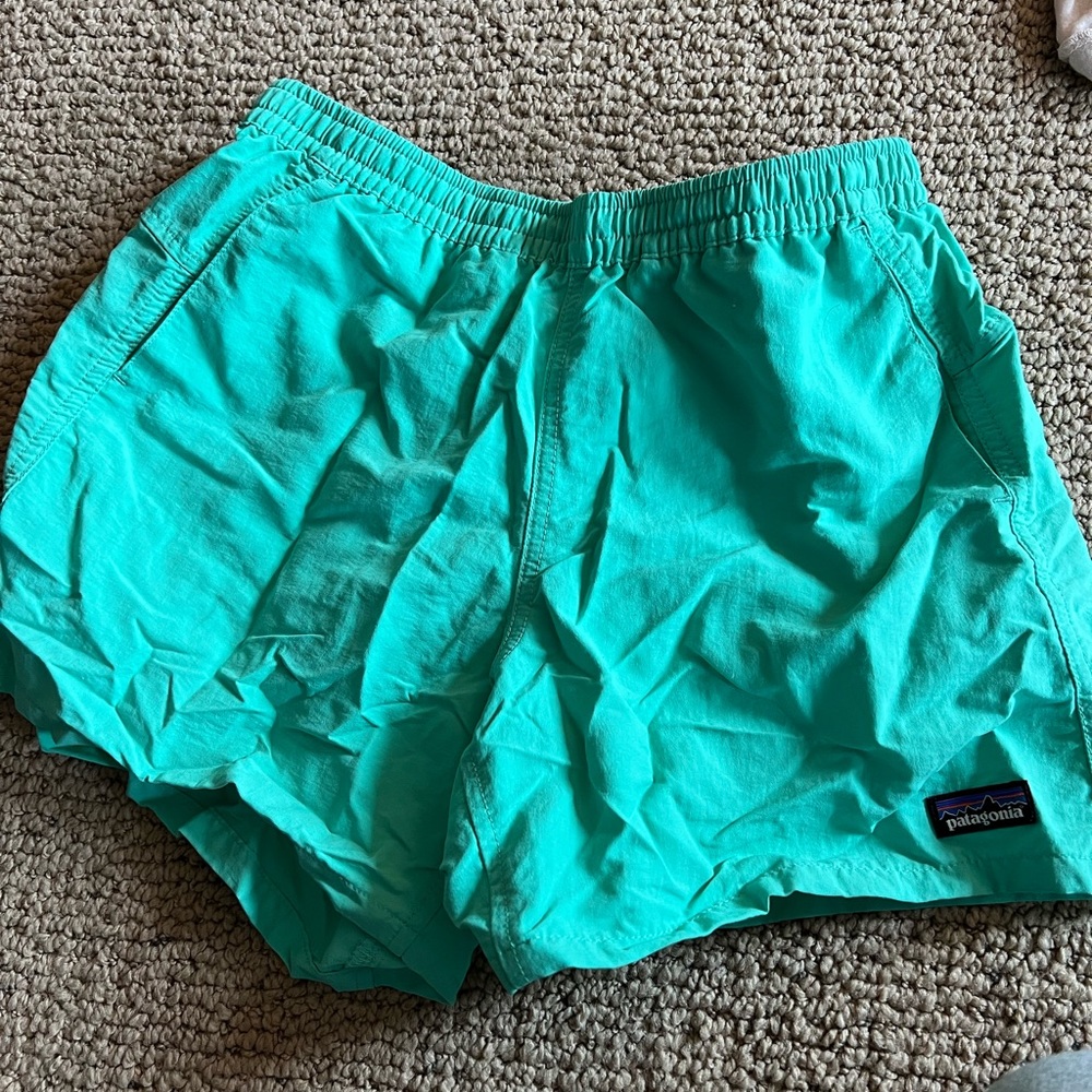 blue patagonia shorts